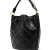 Tory Burch  diamond-panel calf leather bucket bag