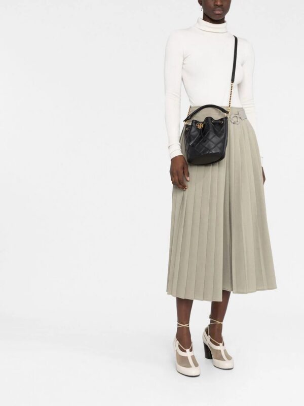 Tory Burch  diamond-panel calf leather bucket bag