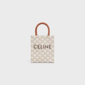 194372BZK-01BC_1_LIB_613841.jpg CELINE Mini Vertical Cabas IN Triomphe Canvas with Celine print