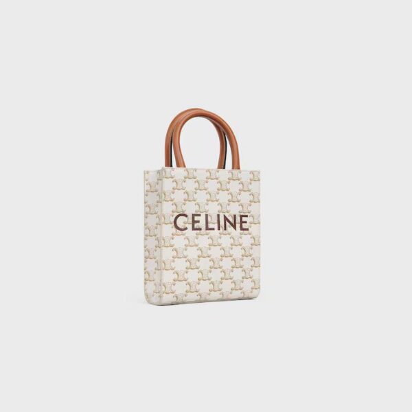 194372BZK-01BC_2_LIB_613842.jpg CELINE Mini Vertical Cabas IN Triomphe Canvas with Celine print