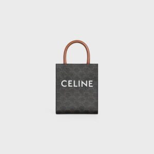 194372BZK-04LU_1_FALL20_723665.jpg CELINE Mini Vertical Cabas IN Triomphe Canvas with Celine print