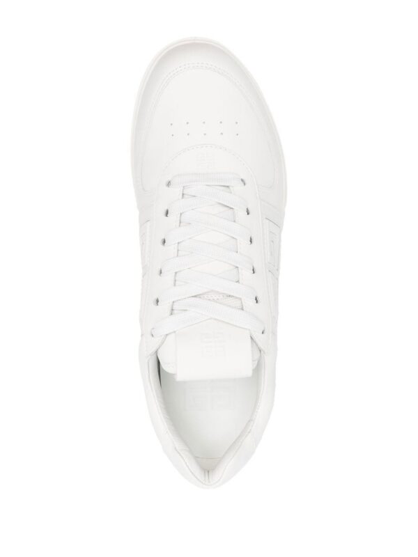 Givenchy White G4 Leather Low-Top Sneakers
