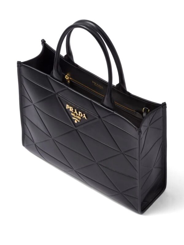 Prada  large Symbole leather tote bag