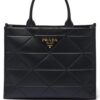 Prada  large Symbole leather tote bag