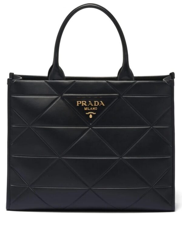 Prada  large Symbole leather tote bag