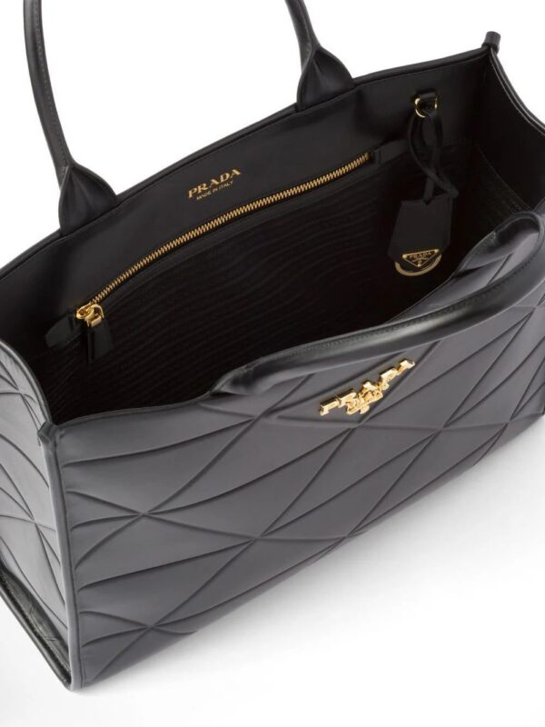 Prada  large Symbole leather tote bag