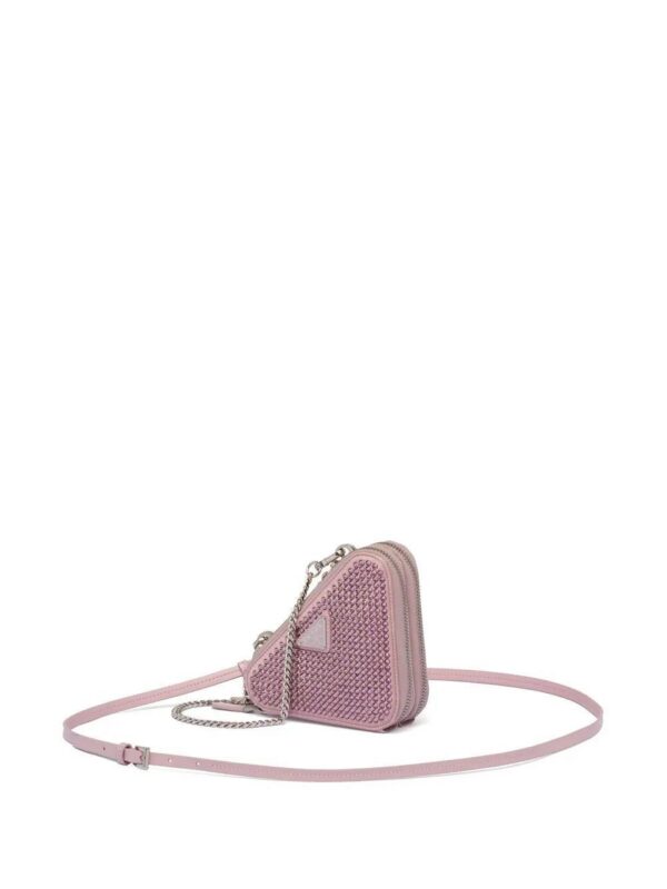 Prada  mini Triangle crystal-embellished crossbody bag