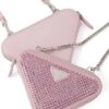 Prada  mini Triangle crystal-embellished crossbody bag
