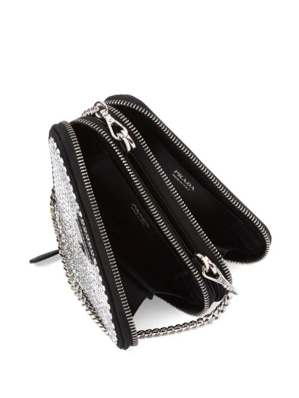 Prada  mini Triangle crystal-embellished crossbody bag