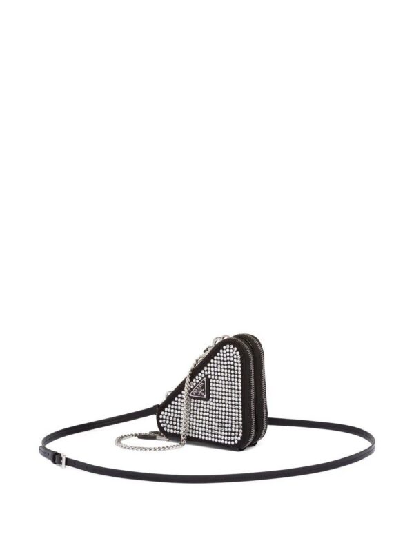 Prada  mini Triangle crystal-embellished crossbody bag