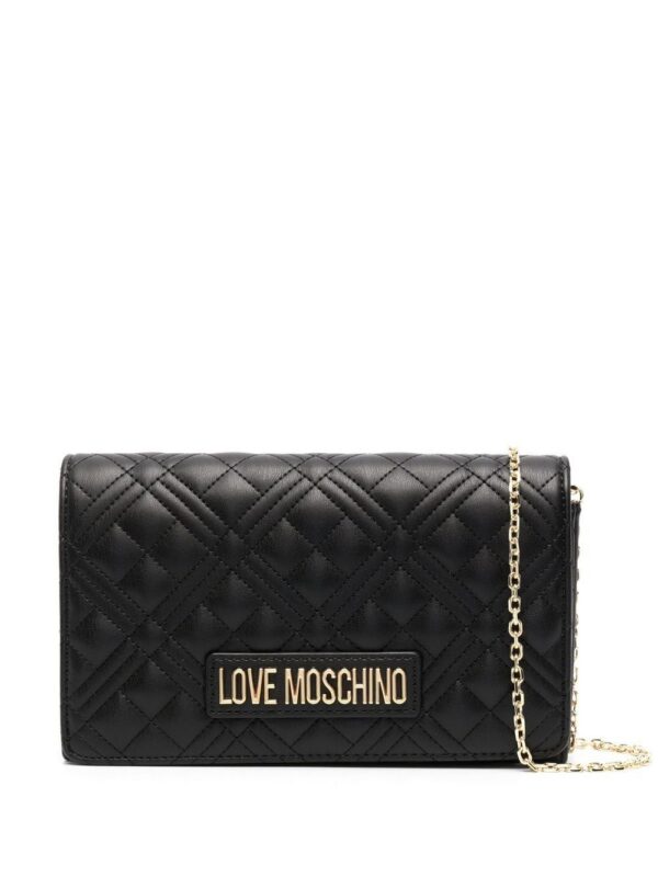 19468966_43516739_1000.jpg Love Moschino quilted logo-plaque satchel bag