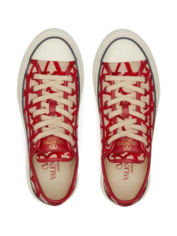 Valentino Garavani monogram-pattern lace-up sneakers