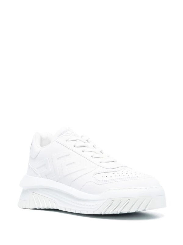 19582499_43681317_1000.jpg Versace Greca-embossed low-top sneakers