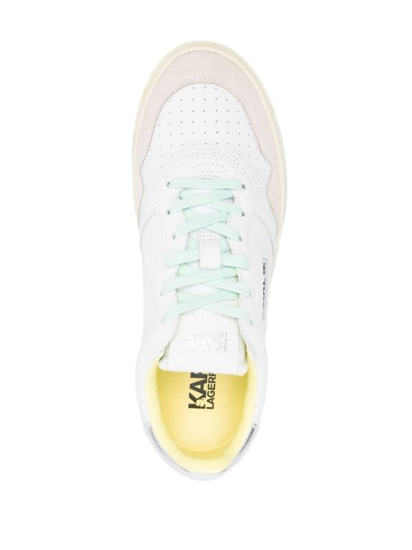 19663778_43973258_1000_b5ede35f-c4b5-4f95-a97f-b02632e1b29c.jpg Karl Lagerfeld embroidered-logo leather sneakers