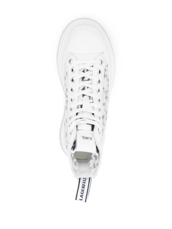 Karl Lagerfeld monogram-pattern leather sneakers