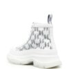 Karl Lagerfeld monogram-pattern leather sneakers