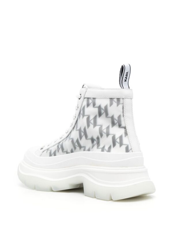 Karl Lagerfeld monogram-pattern leather sneakers