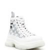 Karl Lagerfeld monogram-pattern leather sneakers