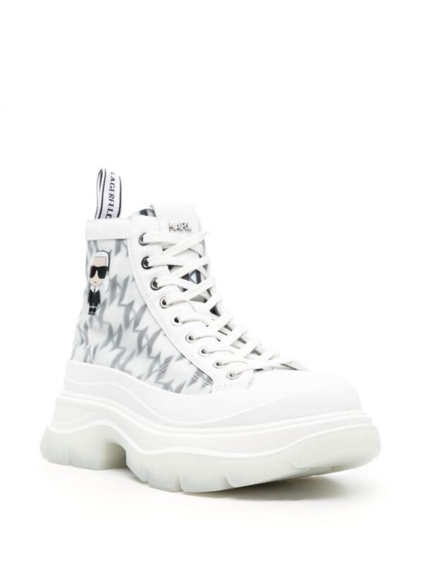 Karl Lagerfeld monogram-pattern leather sneakers