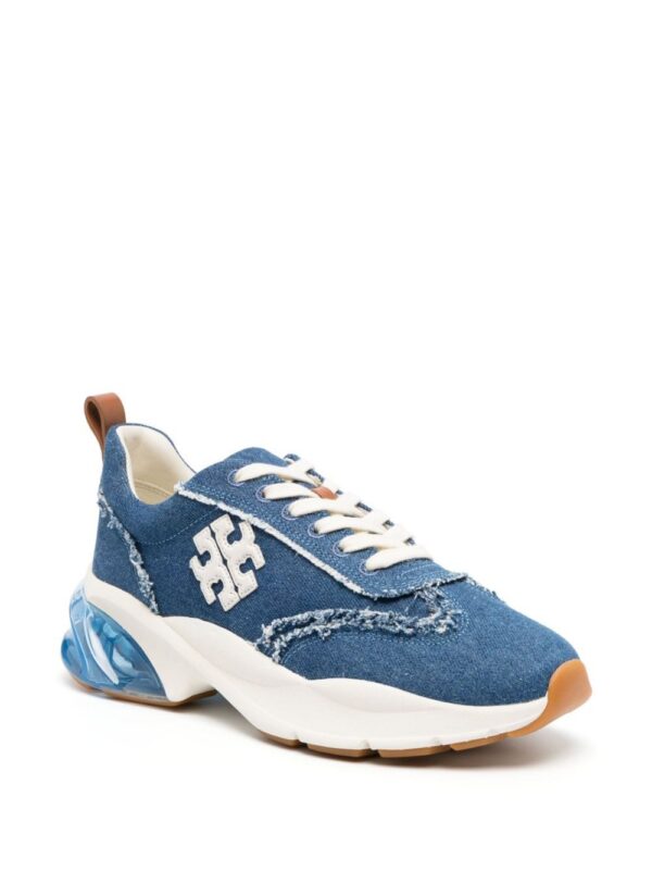 19681708_50613376_1000_4279529f-bffb-4c3a-a8fb-0be46a1a93f8.jpg Tory Burch Good Luck distressed-finish denim sneakers