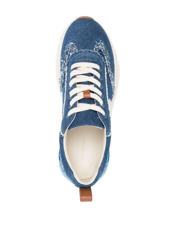 19681708_50613382_1000_64f455a0-7165-4c26-86b1-2378fb566ef6.jpg Tory Burch Good Luck distressed-finish denim sneakers