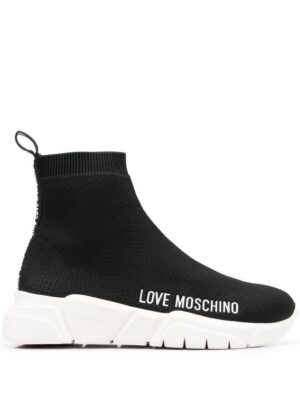 19691362_44061797_1000_45c3af70-6eb4-433c-a278-00c7f2caeae0.jpg Love Moschino logo-print sock-style sneakers