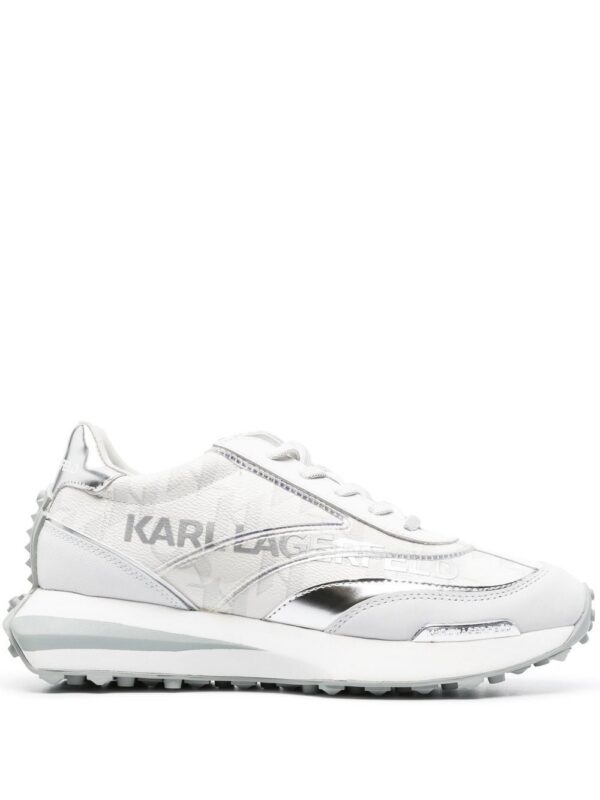 Karl Lagerfeld logo-print leather sneakers
