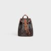 197662CAS-04LU_1_SP22.jpg CELINE MINI BACKPACK FOLCO IN Triomphe Canvas and calfskin