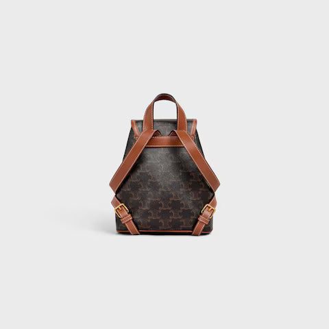 197662CAS-04LU_3_SP22.jpg CELINE MINI BACKPACK FOLCO IN Triomphe Canvas and calfskin