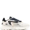 Lacoste logo-print mesh low-top sneakers