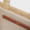 199162FK3-02NA_4_FW23_W.jpg CELINE small cabas thais in raffia effect textile with triomphe jacquard