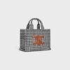 199162FYQ-38AW_2_FW24_P1_W.jpg CELINE small cabas thais in VICHY TEXTILE AND CALFSKIN