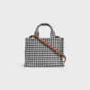199162FYQ-38AW_3_FW24_P1_W.jpg CELINE small cabas thais in VICHY TEXTILE AND CALFSKIN