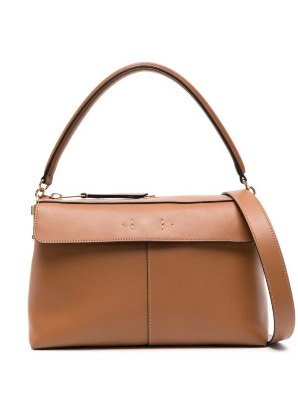 Tod's  logo-charm leather tote bag