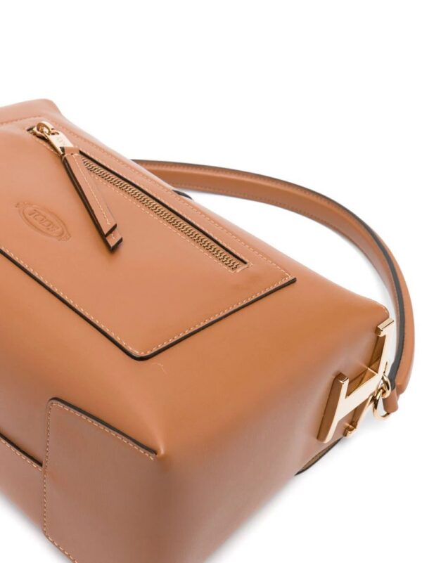 Tod's  logo-charm leather tote bag