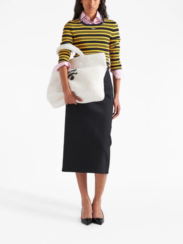 20097015_45229600_1000.jpg Prada logo-embroidered raffia tote bag