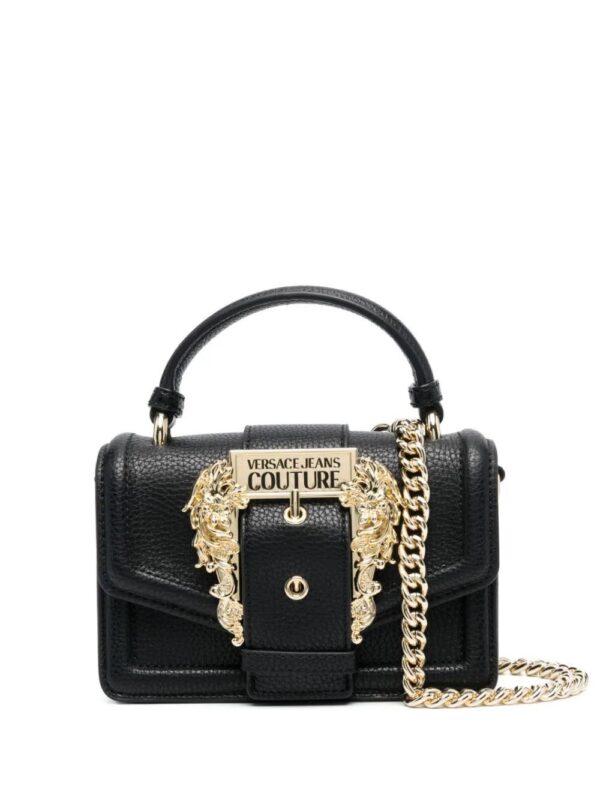 20510601_50512091_1000.jpg Versace Jeans Couture logo-buckle faux-leather tote bag