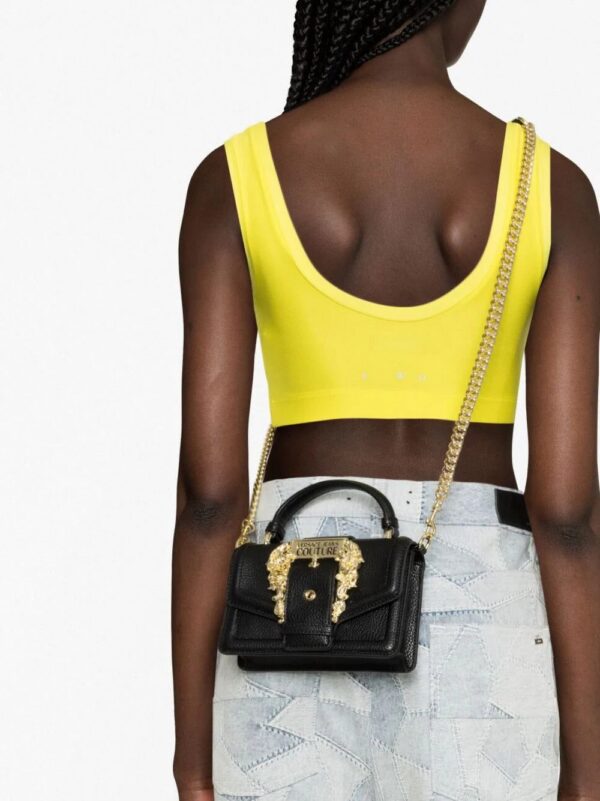 20510601_50512112_1000.jpg Versace Jeans Couture logo-buckle faux-leather tote bag