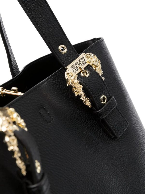 20510631_50509793_1000.jpg Versace Jeans Couture logo-buckle faux-leather tote bag