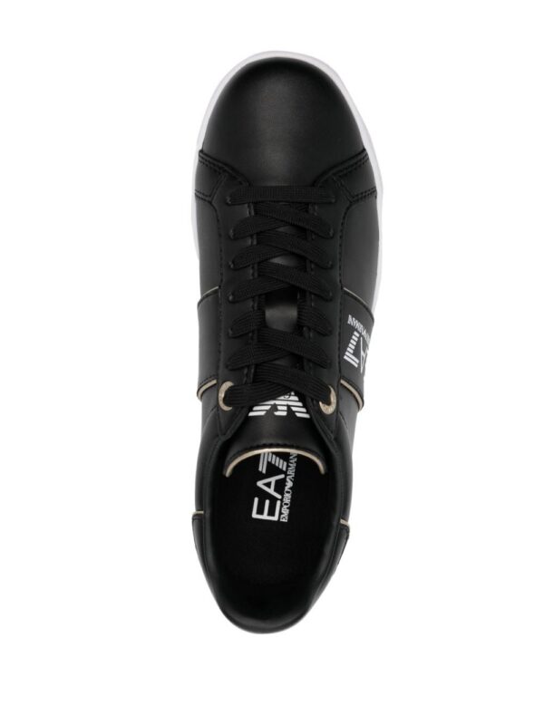 Ea7 Emporio Armani logo-print leather sneakers