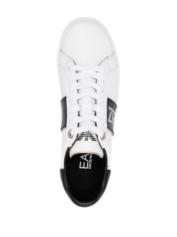 Ea7 Emporio Armani logo-print leather sneakers