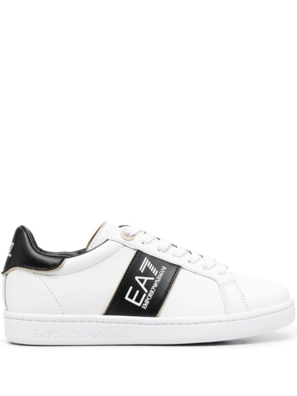 Ea7 Emporio Armani logo-print leather sneakers