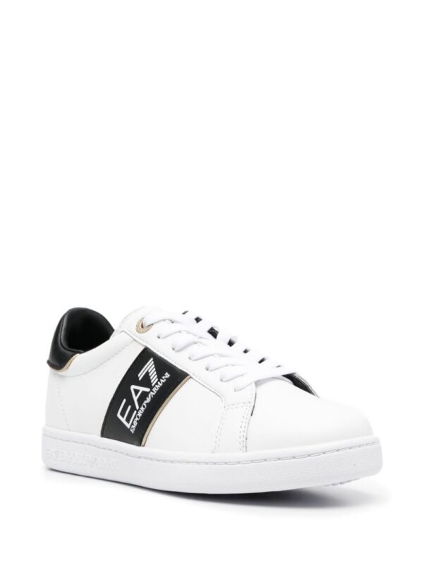 Ea7 Emporio Armani logo-print leather sneakers