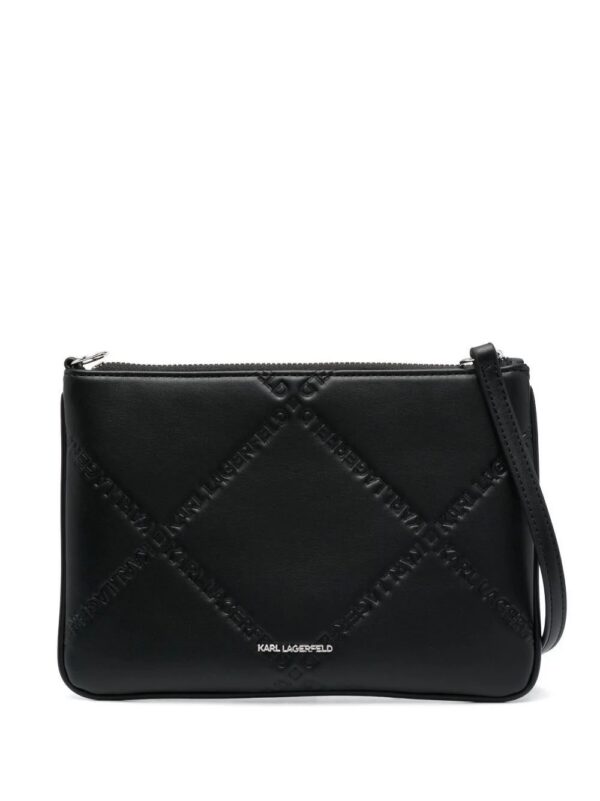20575403_50797506_1000.jpg Karl Lagerfeld K/Skuare logo-debossed clutch bag