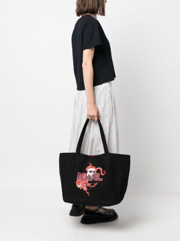 20575417_50796764_1000.jpg Karl Lagerfeld Ikonik Karl-motif tote bag