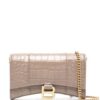 Balenciaga  Hourglass leather wallet-on-chain
