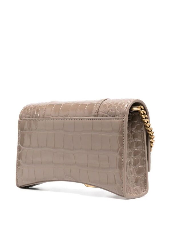 Balenciaga  Hourglass leather wallet-on-chain