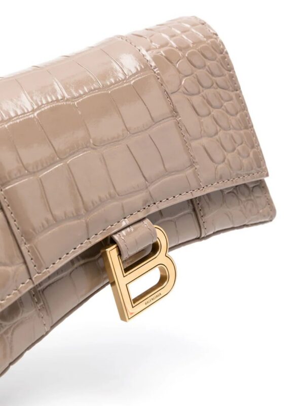 Balenciaga  Hourglass leather wallet-on-chain