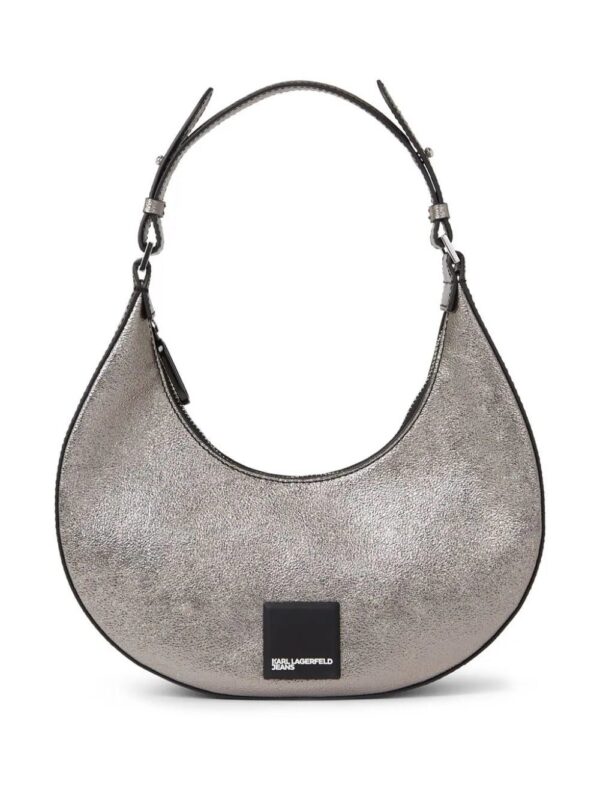 Karl Lagerfeld Jeans  metallic half-moon shoulder bag
