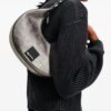 Karl Lagerfeld Jeans  metallic half-moon shoulder bag